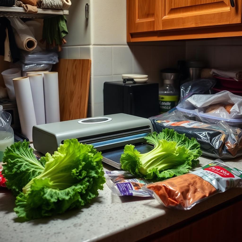 Traditional plastic vacuum sealer with bags