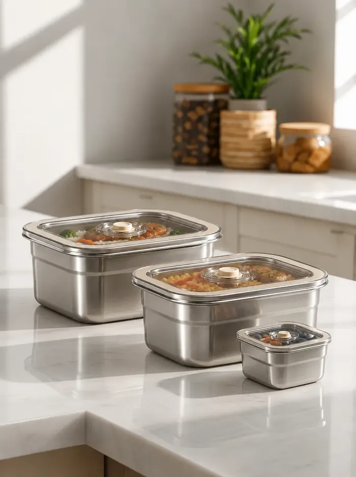 SealPod Culinary Set - 316 stainless steel vacuum food container